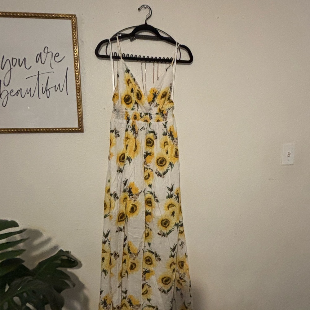 Floral Maxi Dress in Yellow and White
